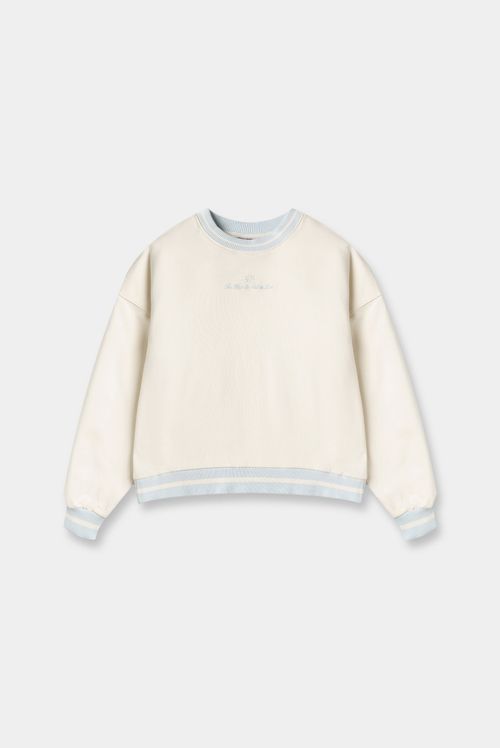 Buzo Pullover Marfil Texto