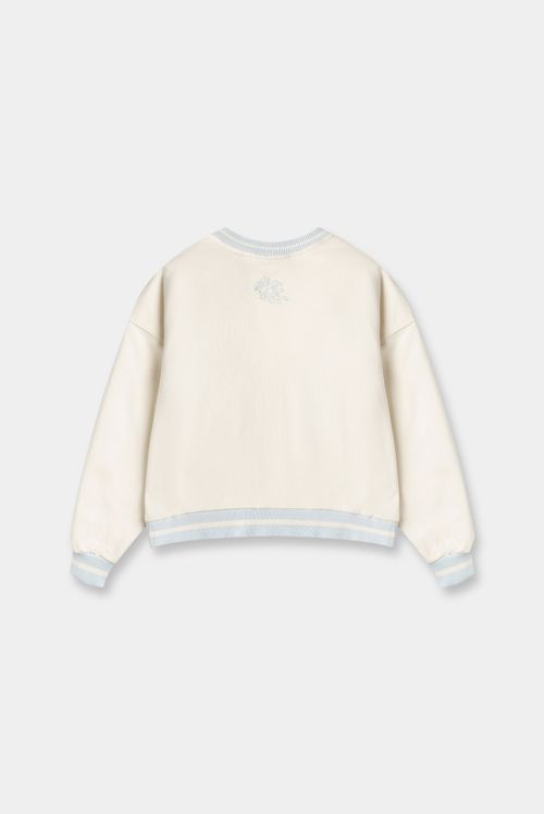 Buzo Pullover Marfil Texto