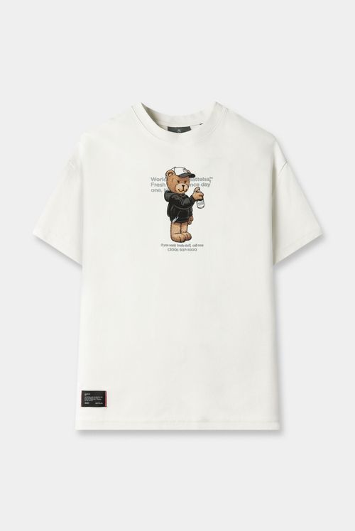 Camiseta Oversize Marfil Oso