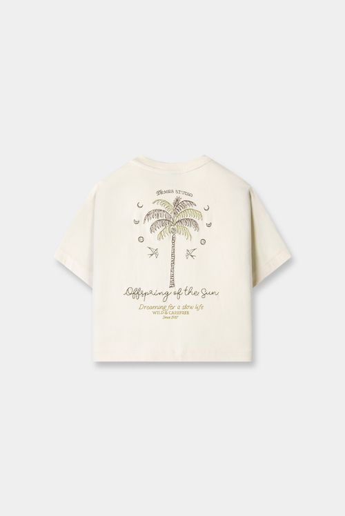 Camiseta Slim Marfil Ilustración