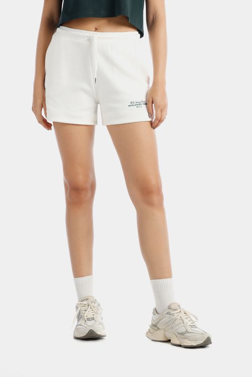 Shorts Marfil Texto