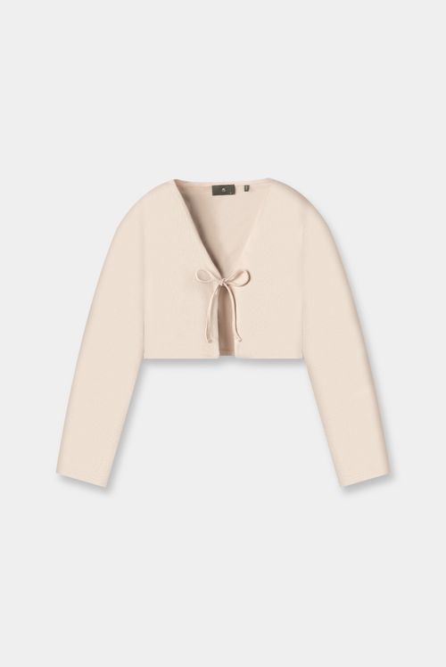 Top Manga Larga Beige Básico