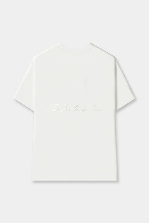Camiseta Oversize Marfil Texto