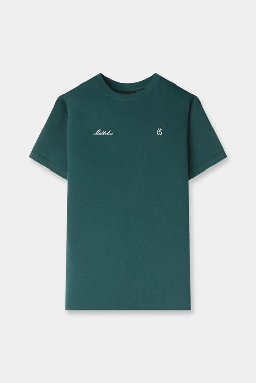 Camiseta Regular Verde Texto