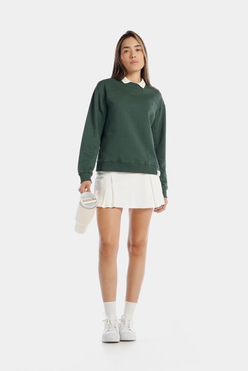 Buzo Pullover Verde Texto