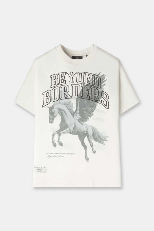 Camiseta Oversize Marfil Ilustración