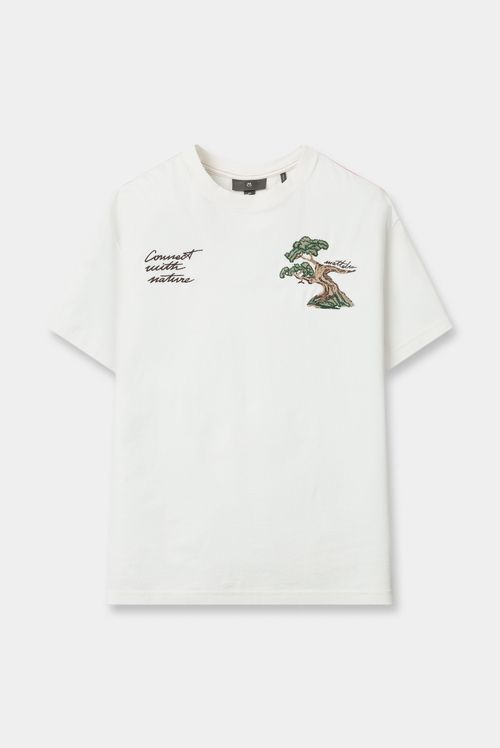Camiseta Oversize Marfil Ilustración