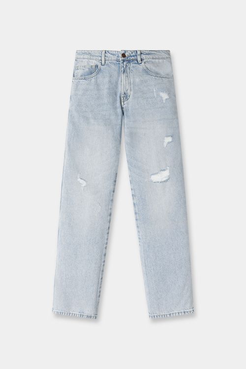 Jeans Loose Fit Azul Claro Destroyers