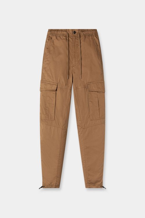 Pantalón Straight Fit Café Cargo