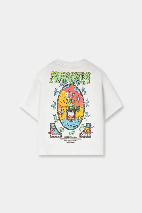 Camiseta Oversize Marfil Ilustración