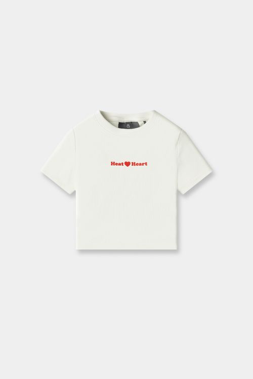 Camiseta Ajustada Marfil Texto