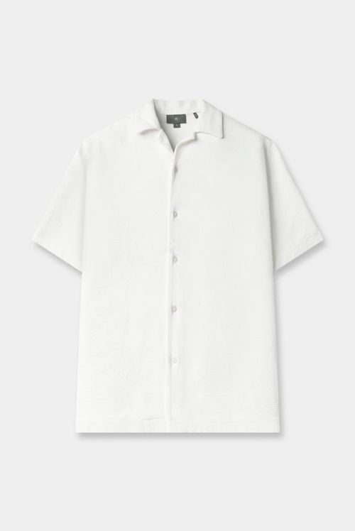 Camisa Manga Corta Marfil Básico