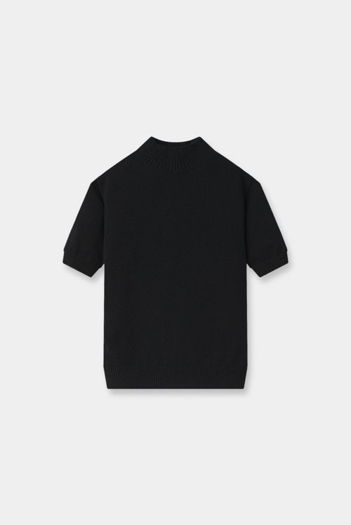 Camiseta Ajustada Negro Texto