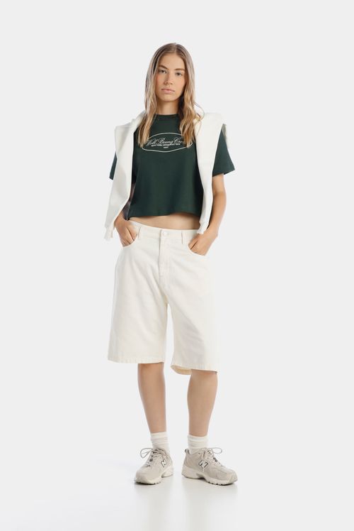 Camiseta Slim Verde Texto