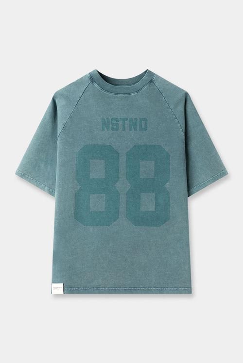 Camiseta Oversize Azul Lavandería