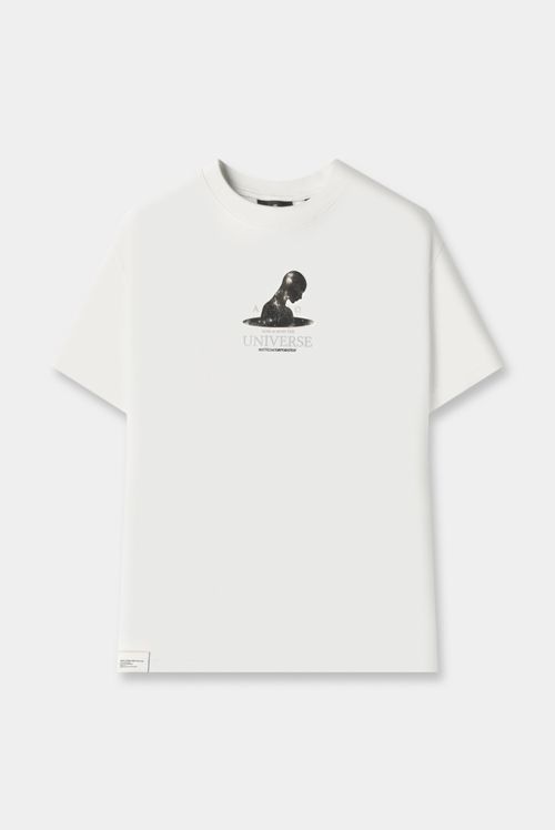 Camiseta Oversize Marfil Ilustración