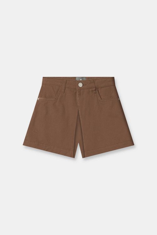 Falda Short Café Cortes