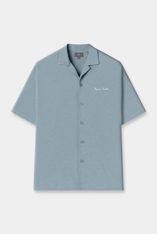 Camisa Oversize Azul Texto