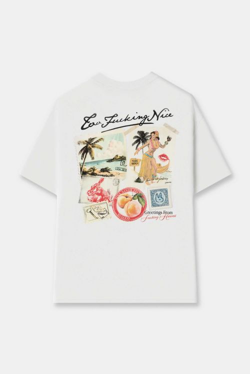 Camiseta Oversize Marfil Ilustración