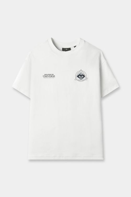 Camiseta Oversize Blanco Ilustración