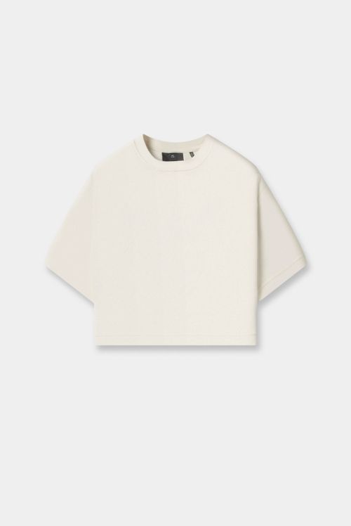Camiseta Crop Marfil Ícono