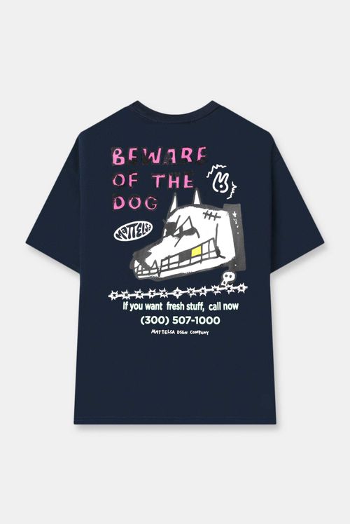 Camiseta Oversize Azul Ilustración