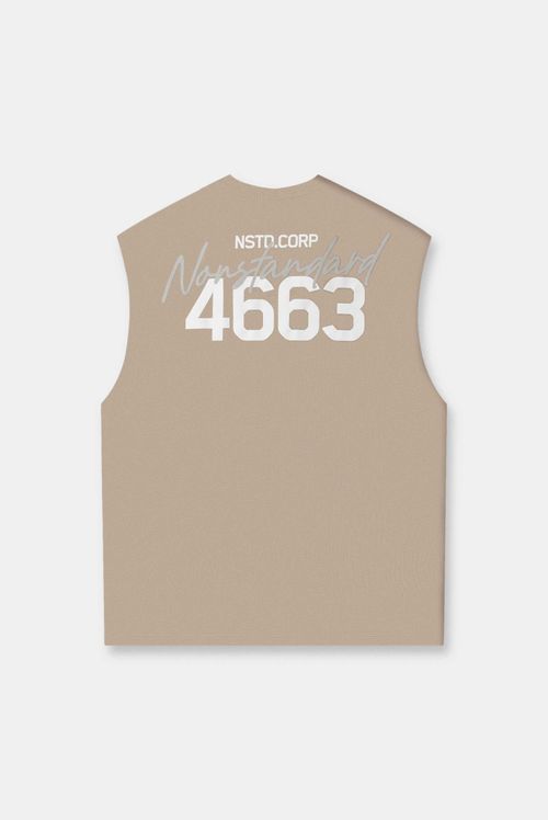 Tank Beige Texto