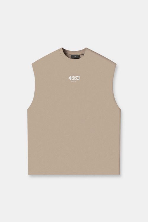 Tank Beige Texto