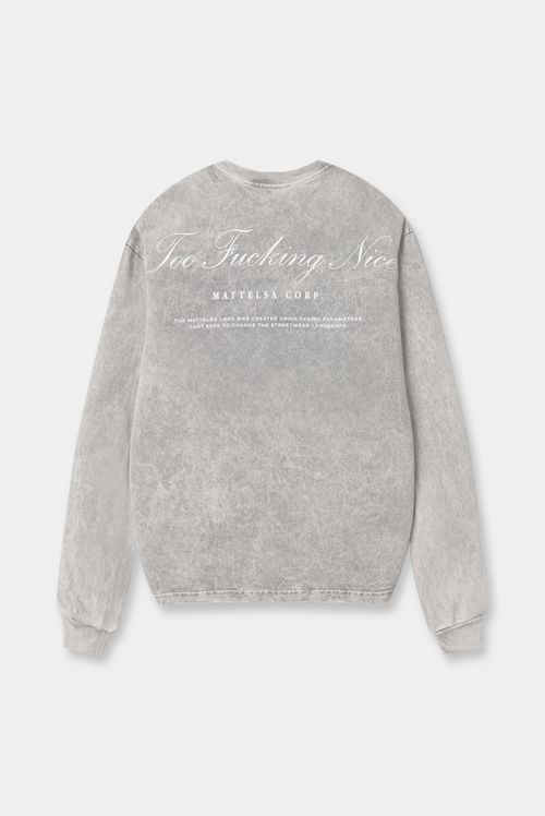 Camiseta Manga Larga Gris Lavandería