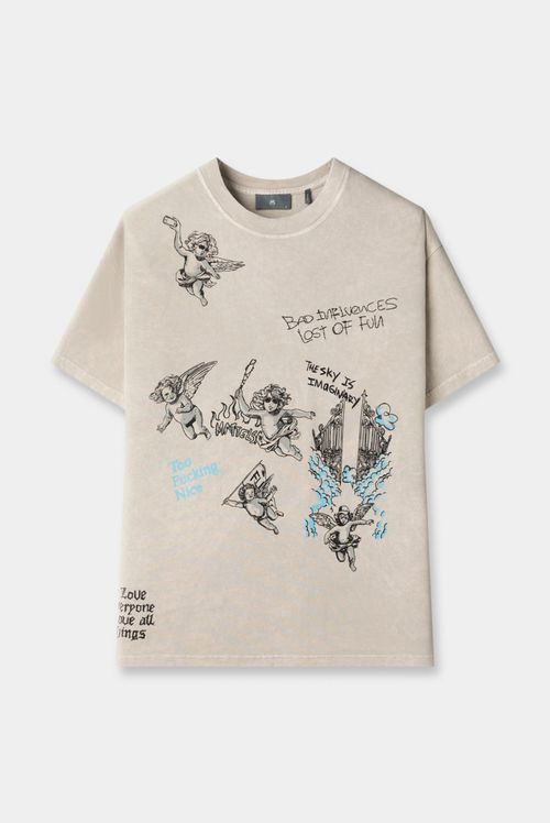 Camiseta Oversize Marfil Lavandería