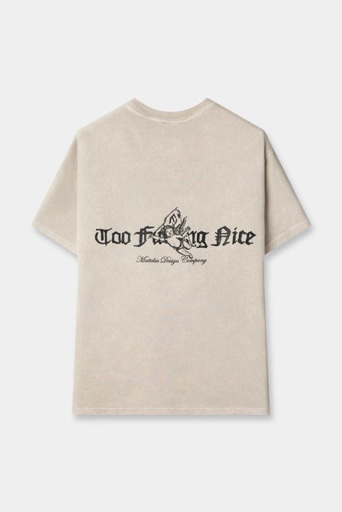 Camiseta Oversize Marfil Lavandería
