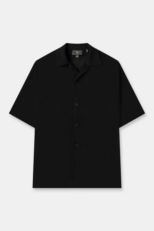 Camisa Oversize Negro Tejido