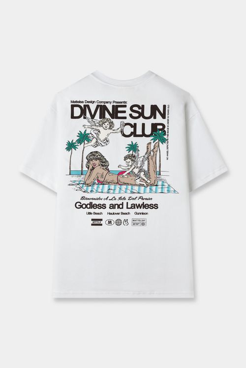 Camiseta Oversize Blanco Ilustración