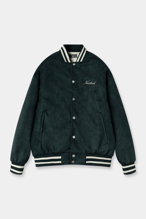 Chaqueta Bomber Verde Texto