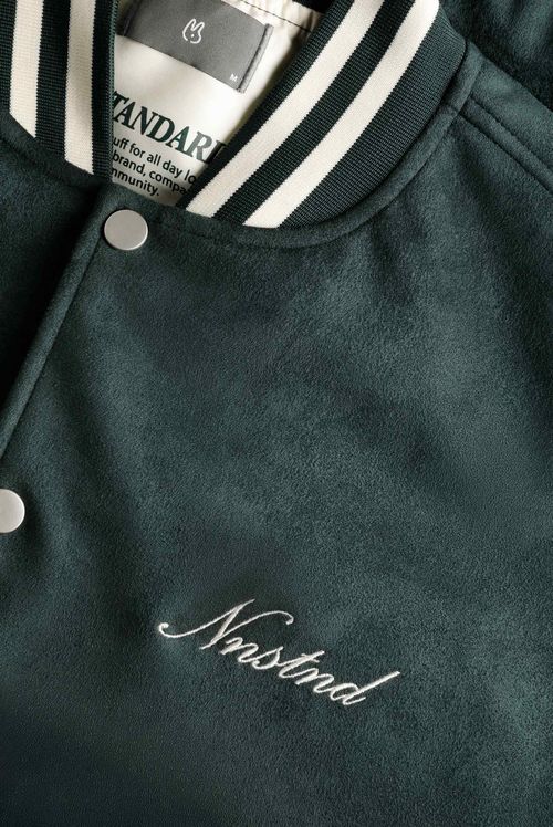 Chaqueta Bomber Verde Texto