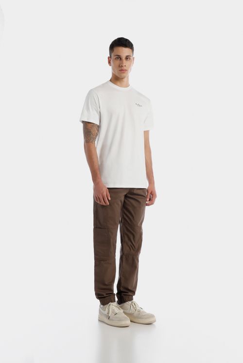 Pantalón Straight Fit Café Cargo