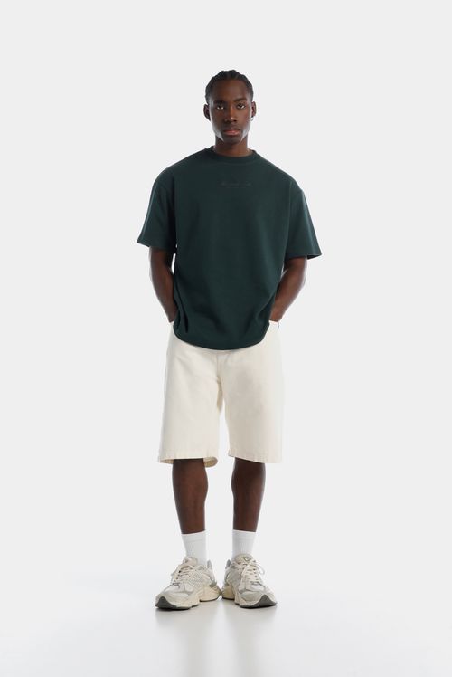 Camiseta Regular Verde Texto