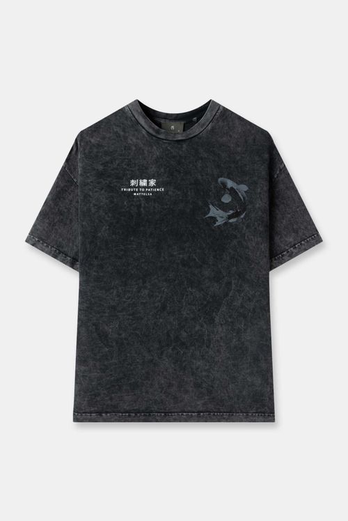 Camiseta Oversize Negro Lavandería