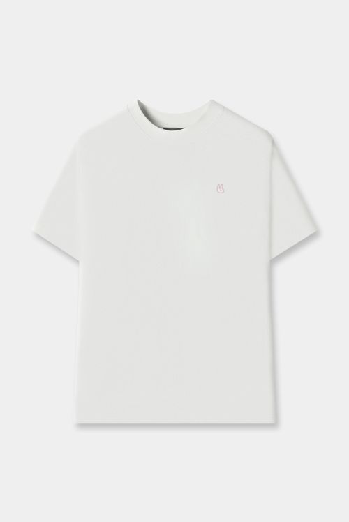 Camiseta Slim Marfil Texto