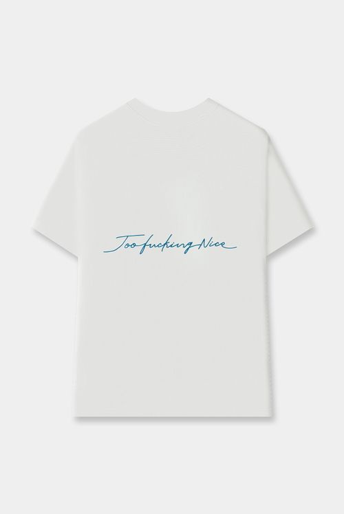 Camiseta Slim Marfil Texto