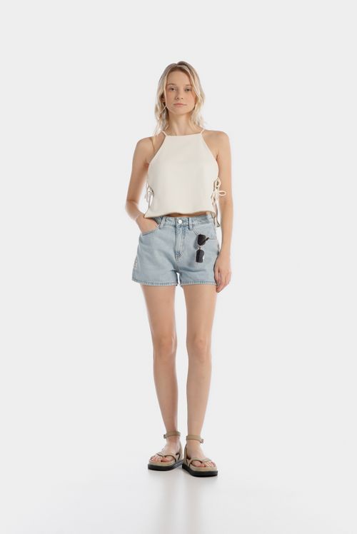Croptop Marfil Básico