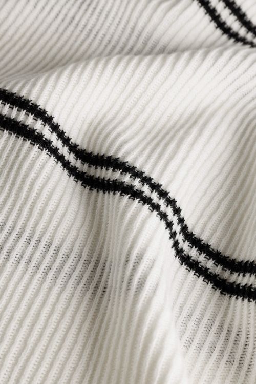 Polo Oversize Marfil Rayas