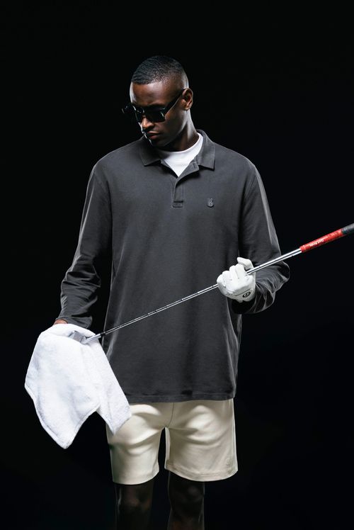 Polo Manga Larga Negro Lavandería