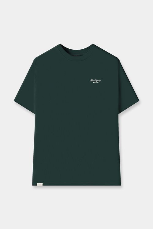 Camiseta Regular Verde Texto