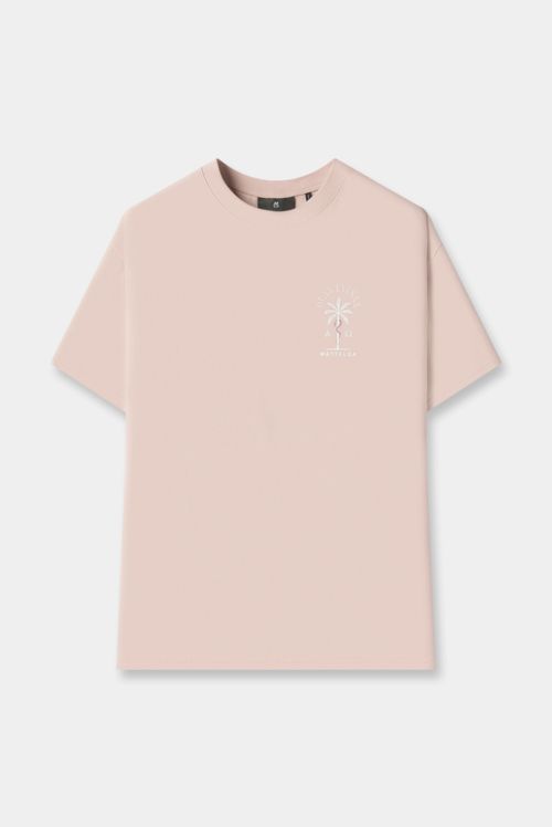 Camiseta Oversize Rosado Ilustración