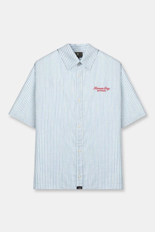 Camisa Oversize Azul Rayas