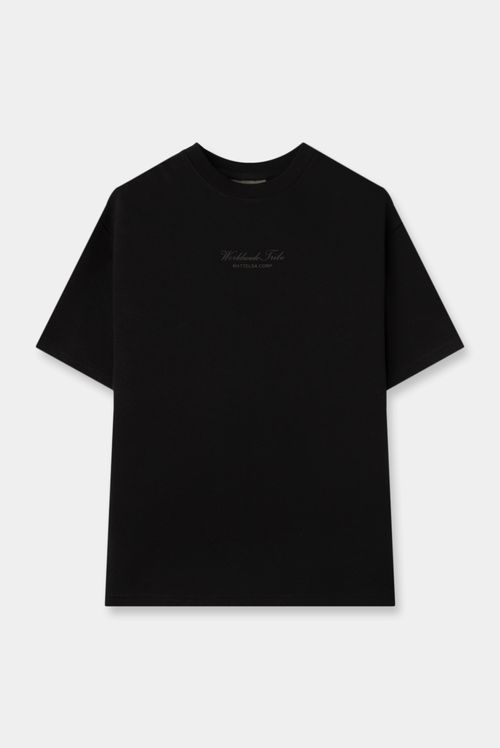 Camiseta Oversize Negro Texto