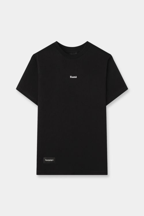 Camiseta Regular Negro Texto