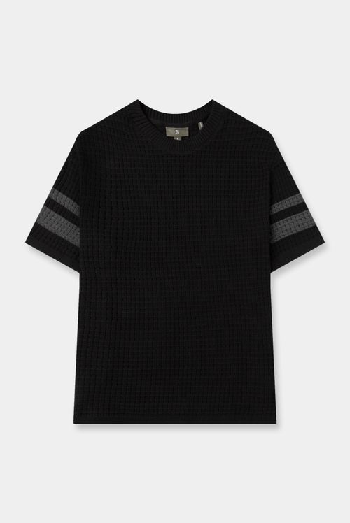 Camiseta Oversize Negro Tejido