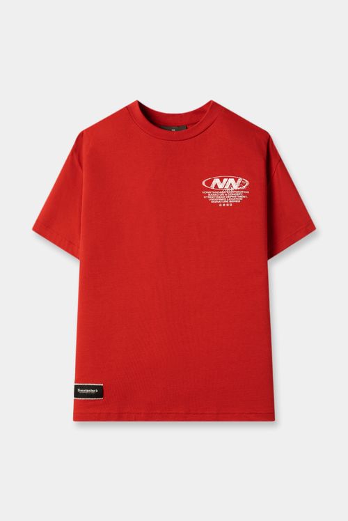 Camiseta Oversize Rojo Ilustración